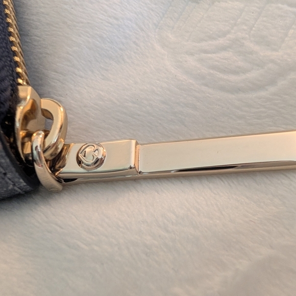 Kate Spade Blue Pink Sparkle Striped Large Zip Wallet Storybook Lining! *NWT* - Picture 5 of 8